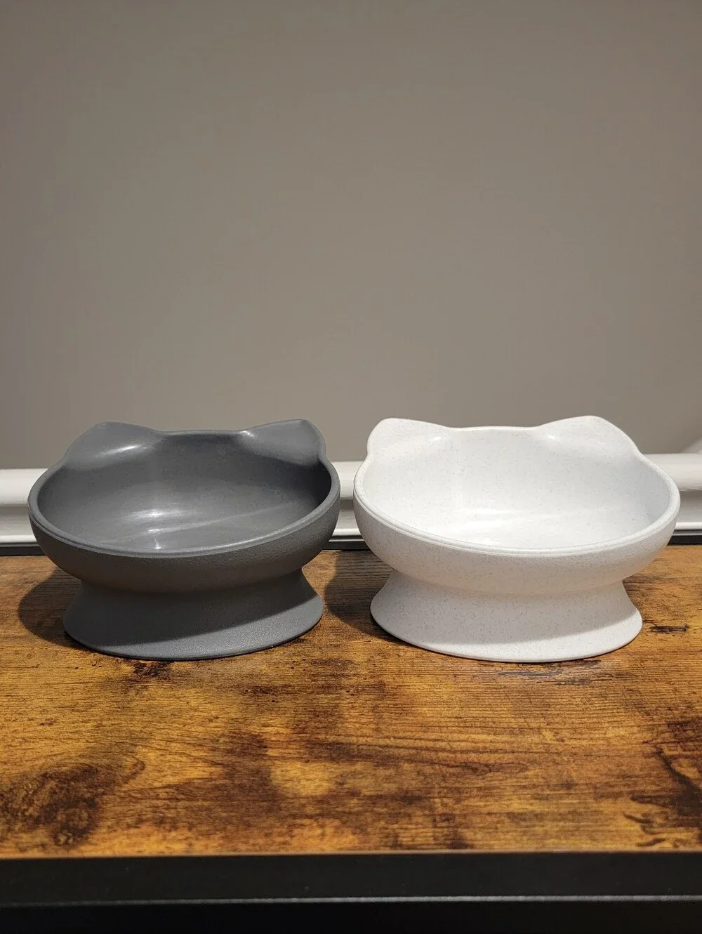 Cat ear cat bowls